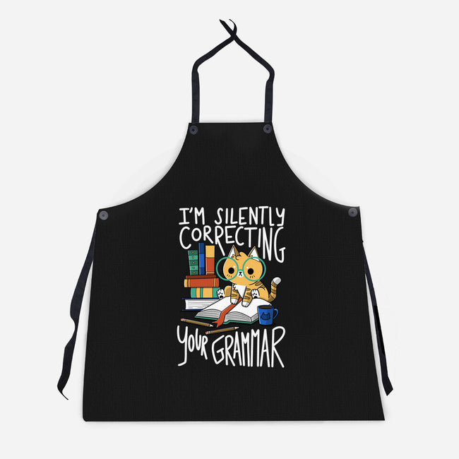 Grammar Cat-unisex kitchen apron-TaylorRoss1