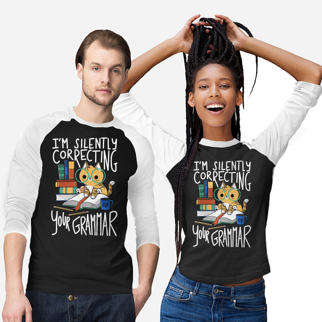 Grammar Cat-unisex baseball tee-TaylorRoss1