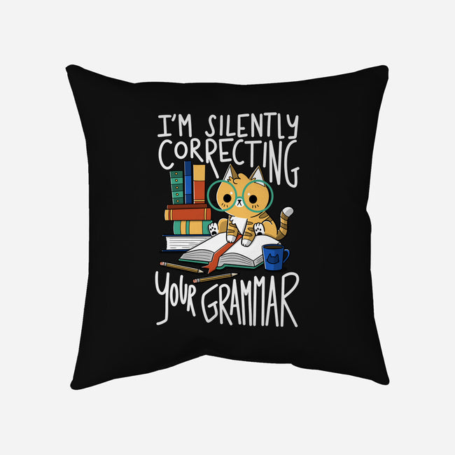 Grammar Cat-none non-removable cover w insert throw pillow-TaylorRoss1