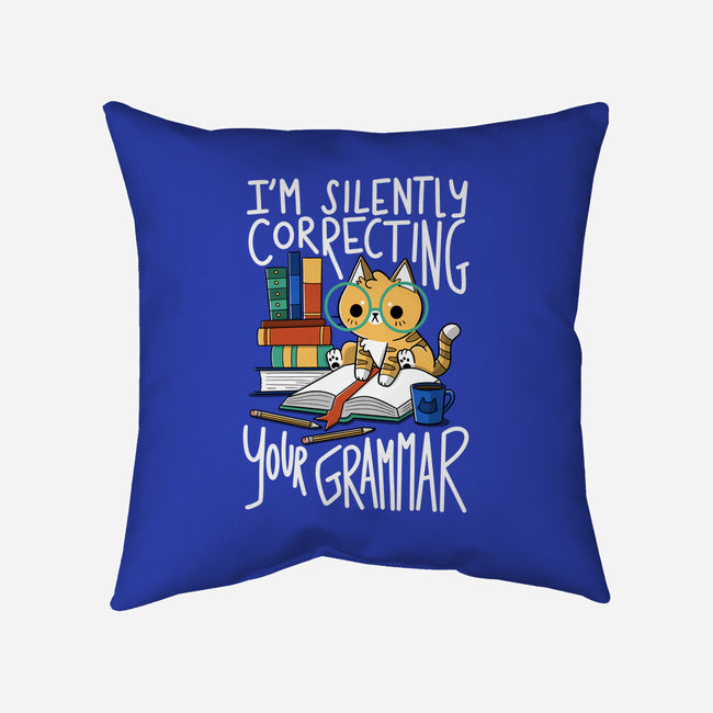 Grammar Cat-none non-removable cover w insert throw pillow-TaylorRoss1