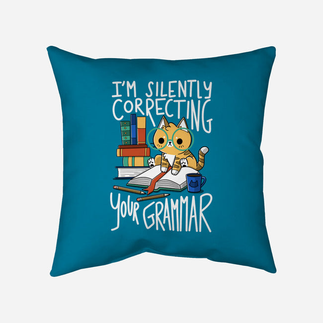 Grammar Cat-none non-removable cover w insert throw pillow-TaylorRoss1
