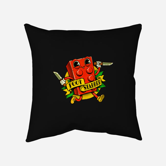 Foot Stabber-none removable cover w insert throw pillow-andremuller.art
