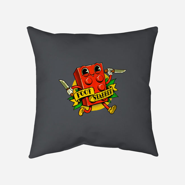 Foot Stabber-none removable cover w insert throw pillow-andremuller.art