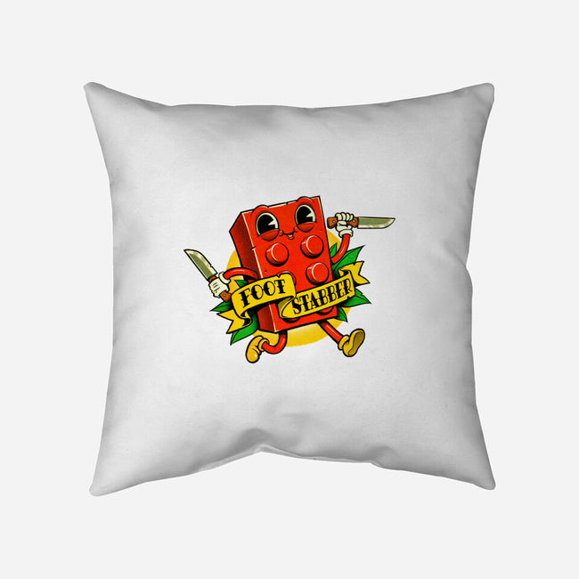 Foot Stabber-none removable cover w insert throw pillow-andremuller.art