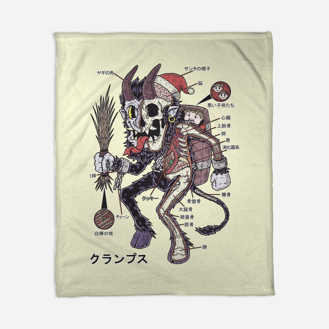 Krampus Anatomy-none fleece blanket-Firebrander