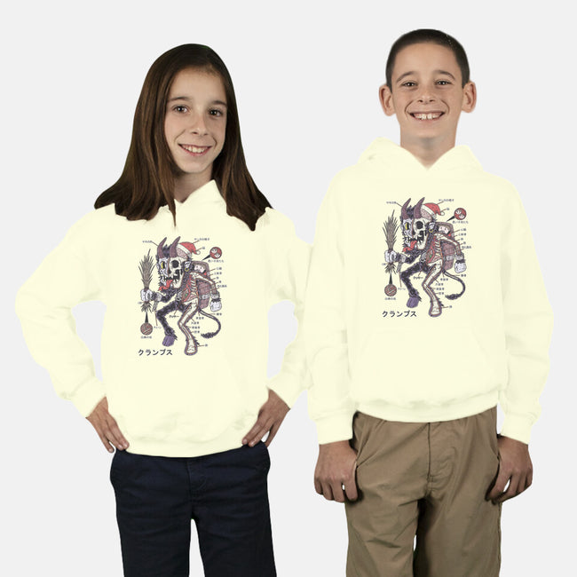 Krampus Anatomy-youth pullover sweatshirt-Firebrander