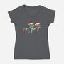 Christmas Fiction-womens v-neck tee-jrberger