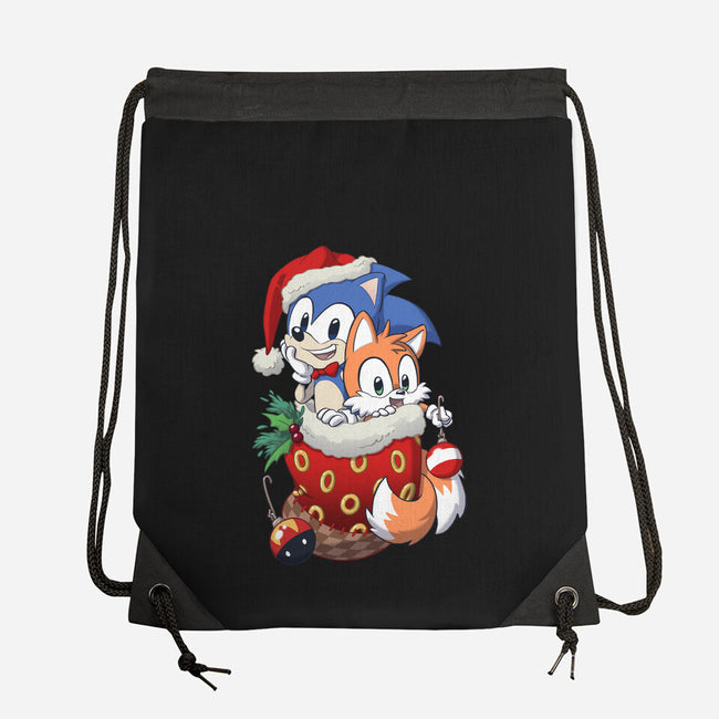 Stocking Stuffer Hedgehog-none drawstring bag-DoOomcat
