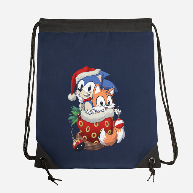 Stocking Stuffer Hedgehog-none drawstring bag-DoOomcat