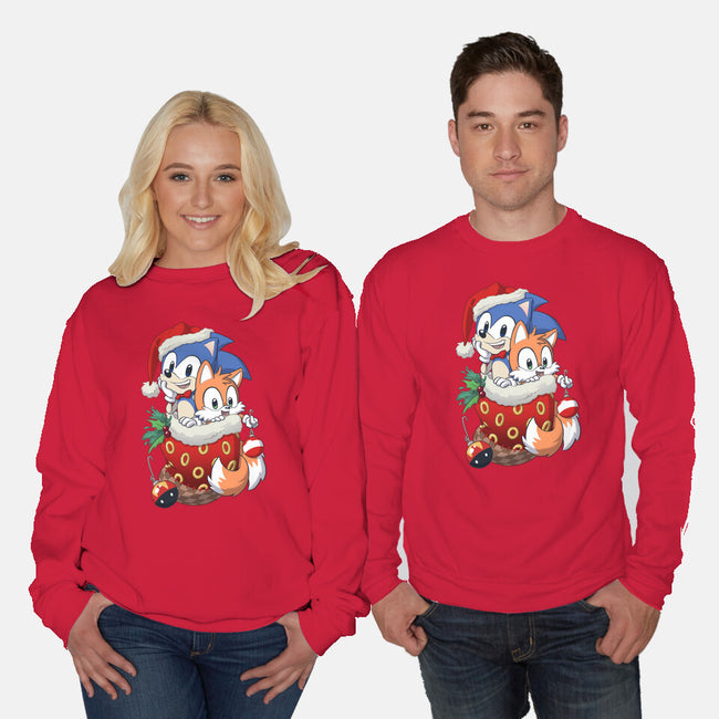 Stocking Stuffer Hedgehog-unisex crew neck sweatshirt-DoOomcat