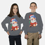 Stocking Stuffer Hedgehog-youth crew neck sweatshirt-DoOomcat