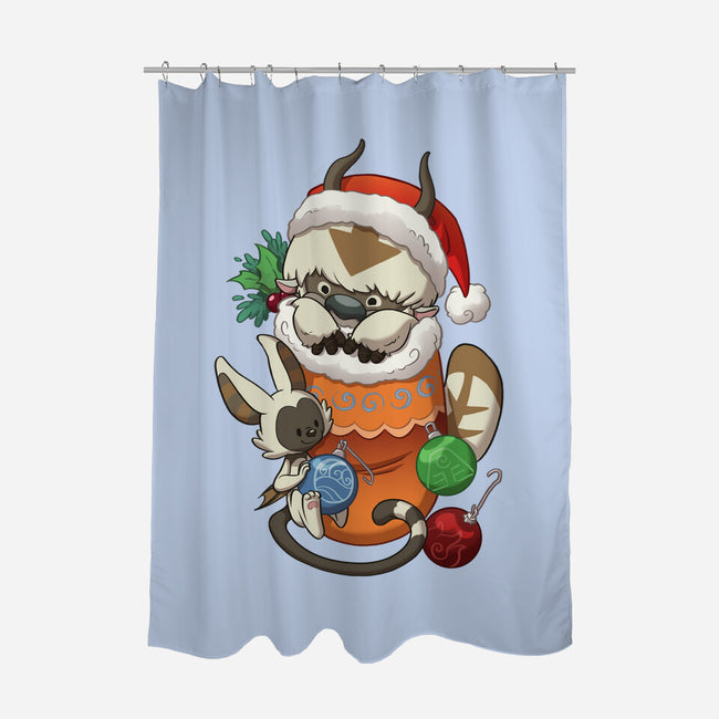Stocking Stuffer Elemental-none polyester shower curtain-DoOomcat
