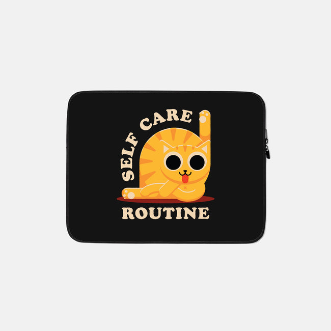 Self Care Routine-none zippered laptop sleeve-zawitees