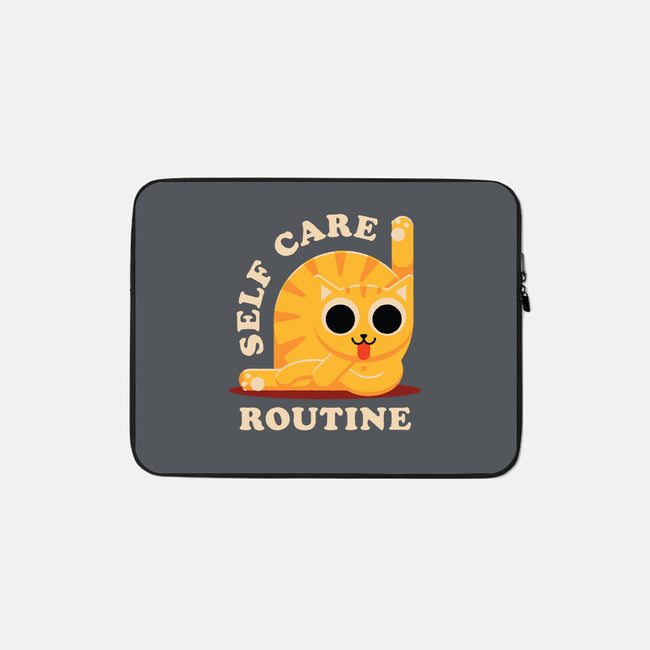 Self Care Routine-none zippered laptop sleeve-zawitees