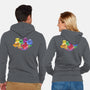 Melting Dice-unisex zip-up sweatshirt-zascanauta