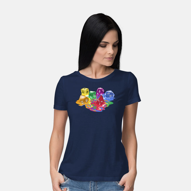 Melting Dice-womens basic tee-zascanauta