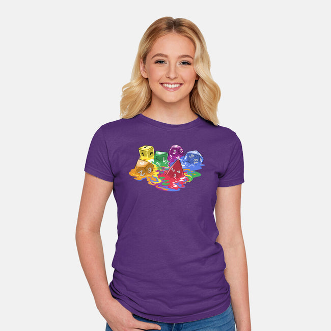 Melting Dice-womens fitted tee-zascanauta