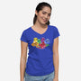 Melting Dice-womens v-neck tee-zascanauta