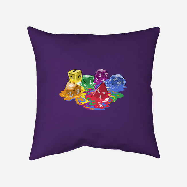 Melting Dice-none removable cover throw pillow-zascanauta