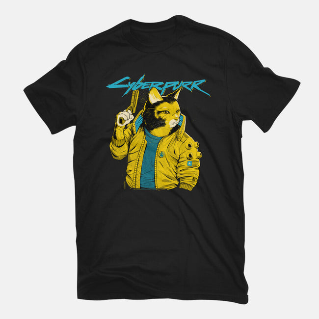 Cyberpurr-womens fitted tee-Hafaell