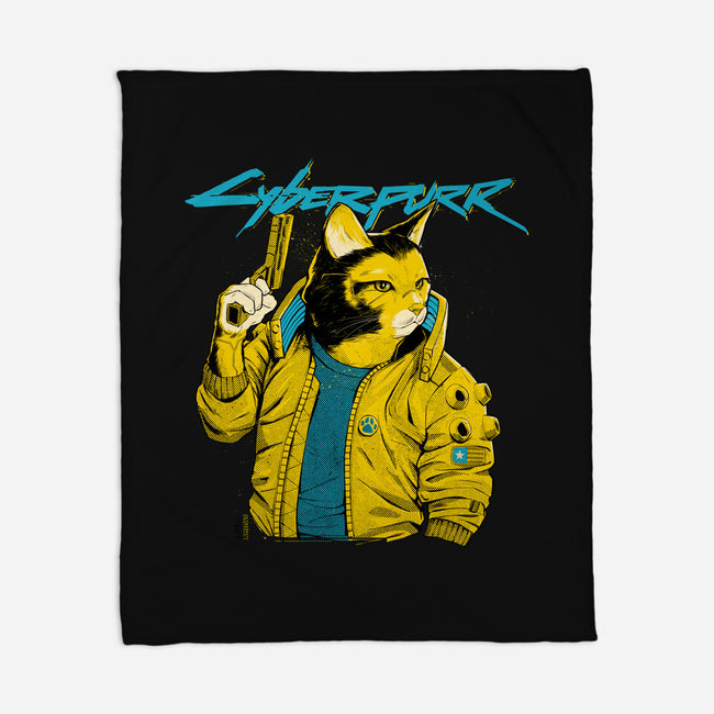 Cyberpurr-none fleece blanket-Hafaell