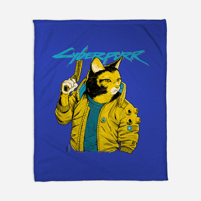 Cyberpurr-none fleece blanket-Hafaell