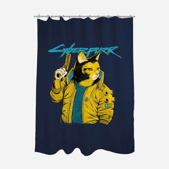 Cyberpurr-none polyester shower curtain-Hafaell