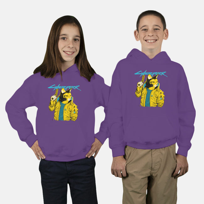 Cyberpurr-youth pullover sweatshirt-Hafaell