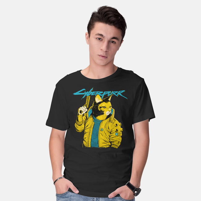 Cyberpurr-mens basic tee-Hafaell