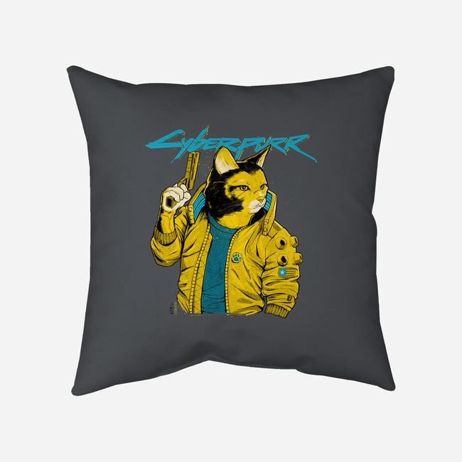 Cyberpurr-none removable cover w insert throw pillow-Hafaell