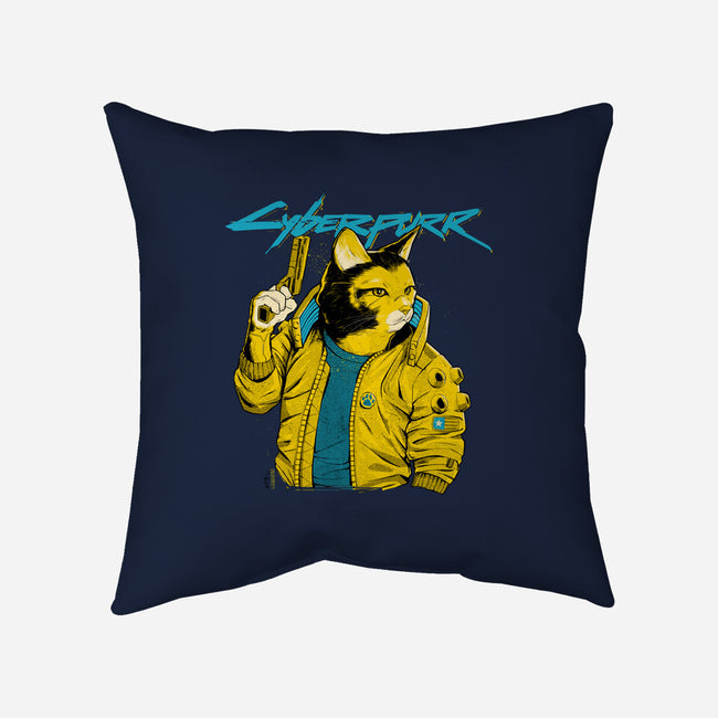 Cyberpurr-none removable cover w insert throw pillow-Hafaell