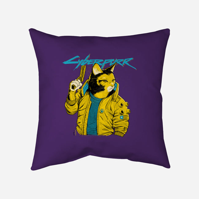 Cyberpurr-none removable cover w insert throw pillow-Hafaell