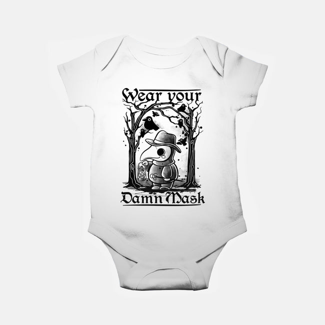 Wear Your Damn Mask-baby basic onesie-NemiMakeit