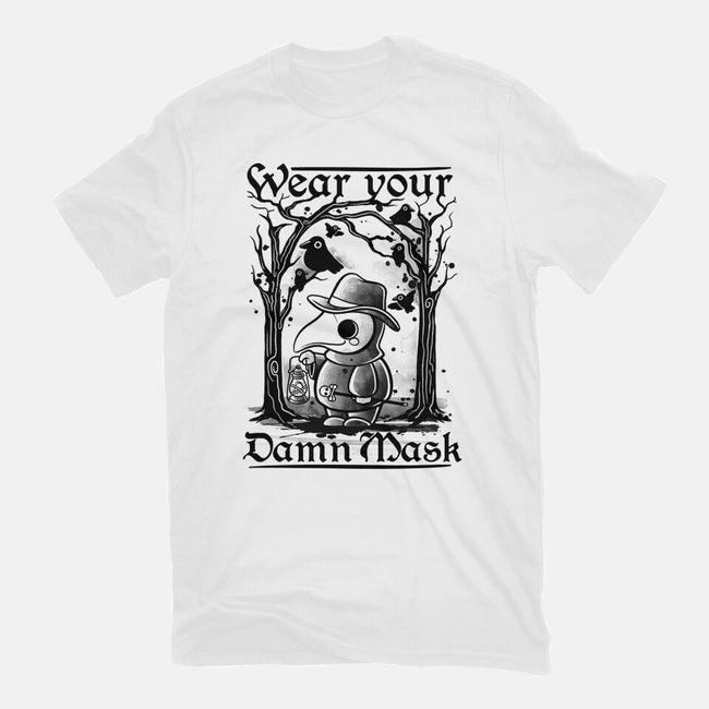 Wear Your Damn Mask-womens fitted tee-NemiMakeit