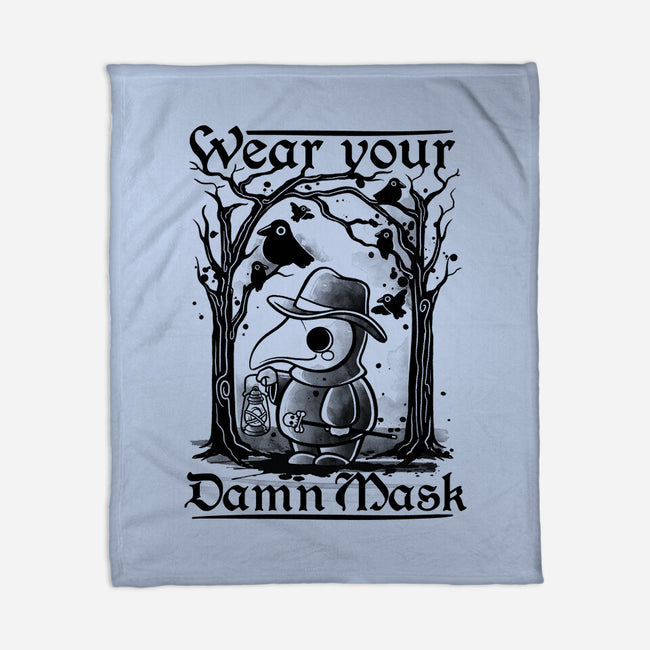 Wear Your Damn Mask-none fleece blanket-NemiMakeit