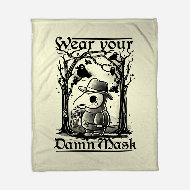 Wear Your Damn Mask-none fleece blanket-NemiMakeit