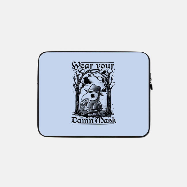 Wear Your Damn Mask-none zippered laptop sleeve-NemiMakeit