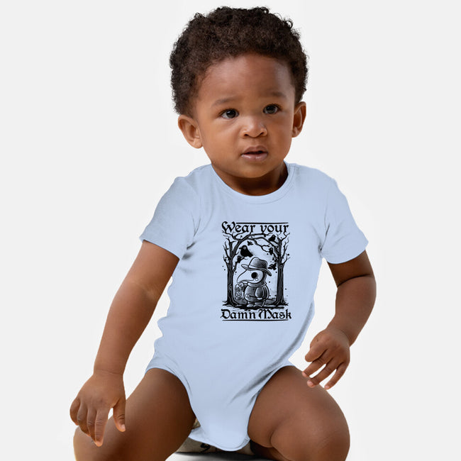 Wear Your Damn Mask-baby basic onesie-NemiMakeit