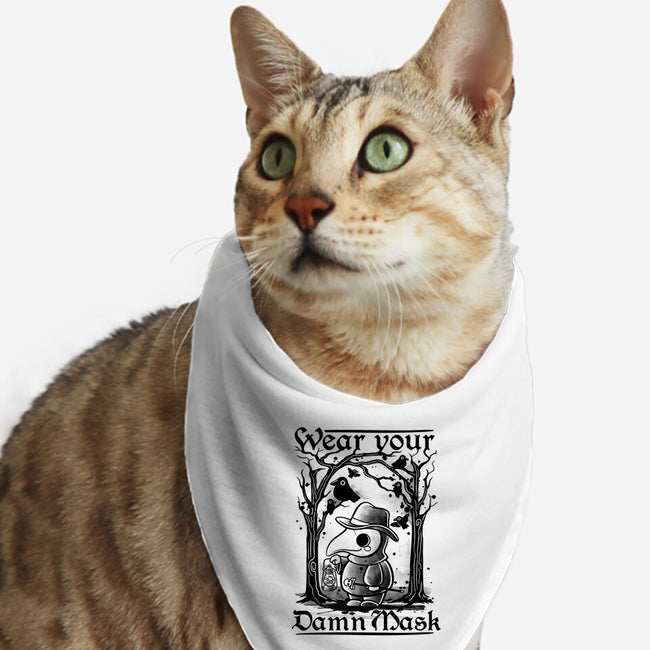 Wear Your Damn Mask-cat bandana pet collar-NemiMakeit