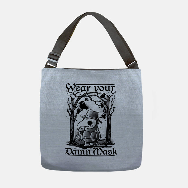 Wear Your Damn Mask-none adjustable tote-NemiMakeit