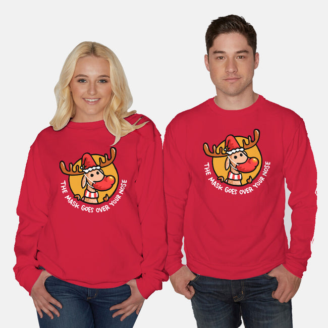 The Mask Goes Over Your Nose-unisex crew neck sweatshirt-Wenceslao A Romero