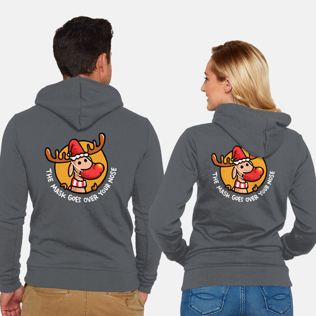 The Mask Goes Over Your Nose-unisex zip-up sweatshirt-Wenceslao A Romero