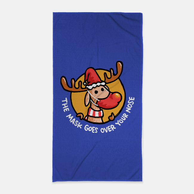 The Mask Goes Over Your Nose-none beach towel-Wenceslao A Romero