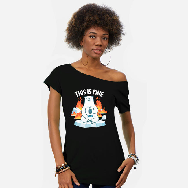 This is Fine-womens off shoulder tee-CoD Designs