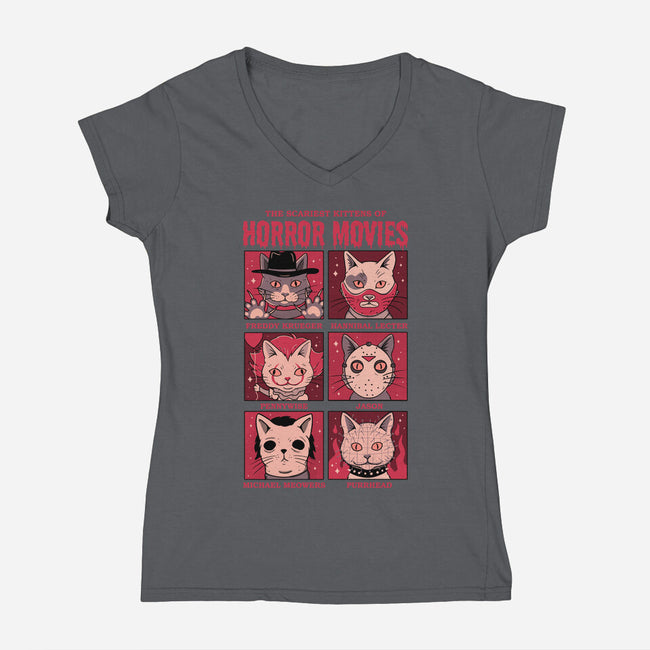 Horror Movies-womens v-neck tee-Thiago Correa