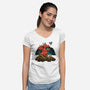Book Cave-womens v-neck tee-spiritgreen