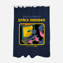 Space Invader-none polyester shower curtain-Mathiole