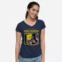 Space Invader-womens v-neck tee-Mathiole
