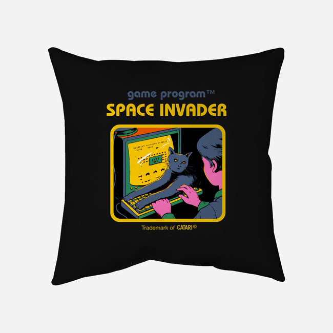 Space Invader-none removable cover w insert throw pillow-Mathiole