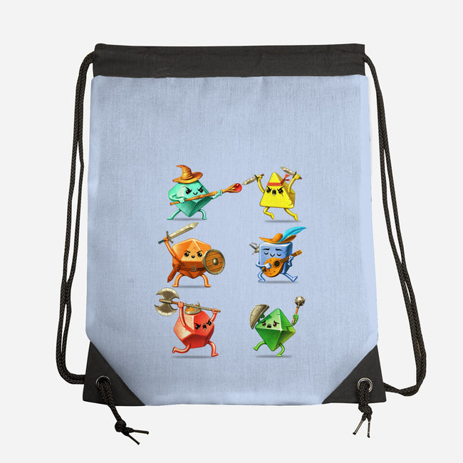 RPG Dice Party-none drawstring bag-andremuller.art